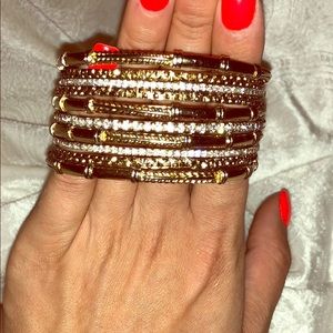 Fun gold bangles